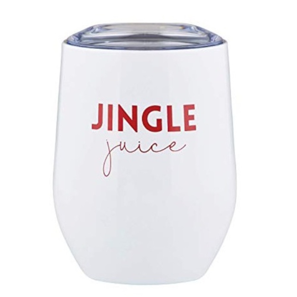 Santa Barbara Design Studio insulated wine tumbler “JINGLE juice”-12oz w/lid-NWT